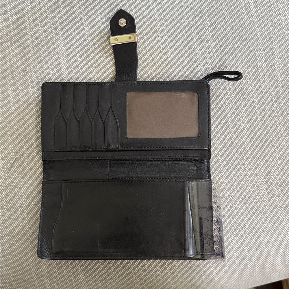 Cole Haan Black Leather Wallet & Checkbook Cover - Picture 3 of 3